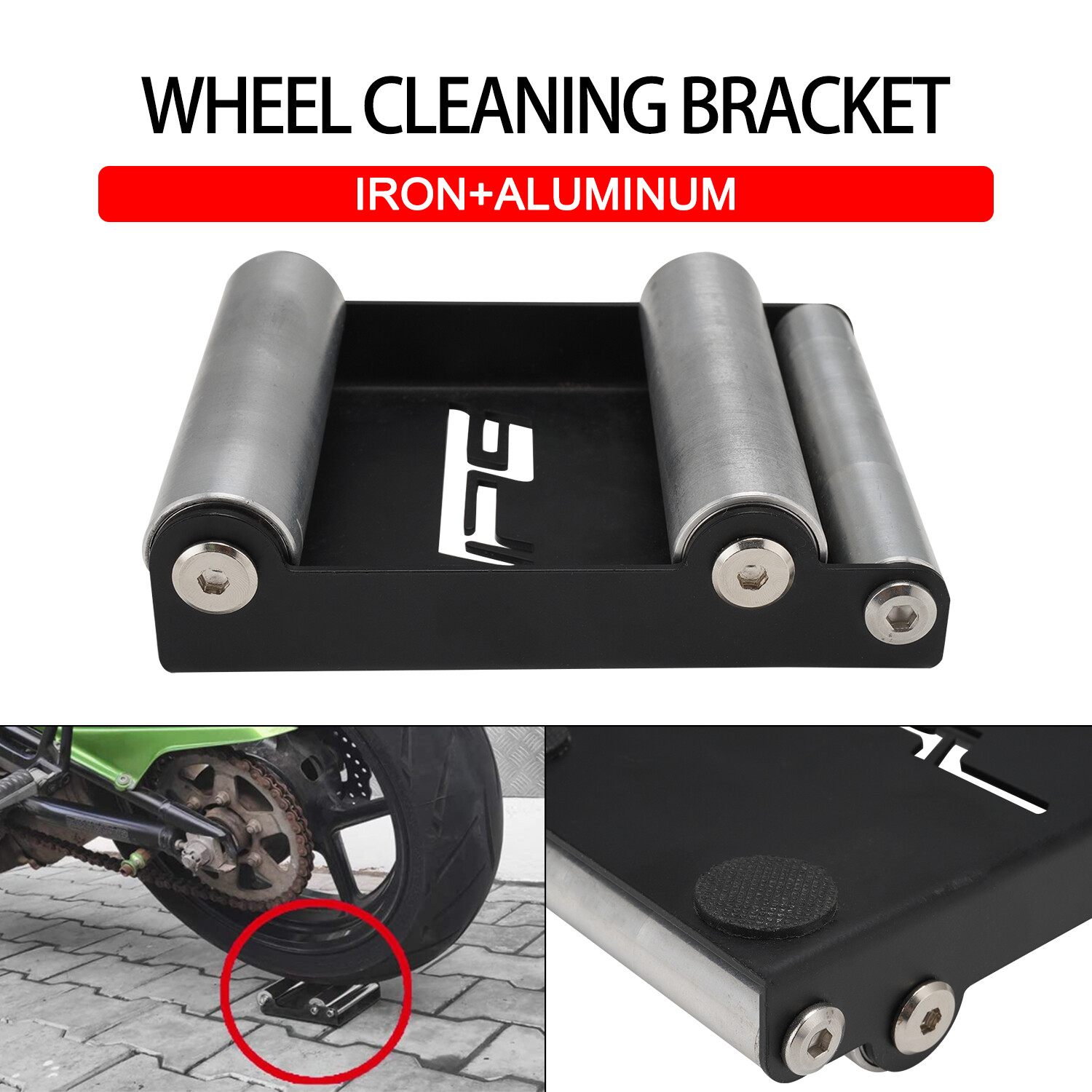 Motorcycle Roller Stand Wheel Cleaning Roller Stand