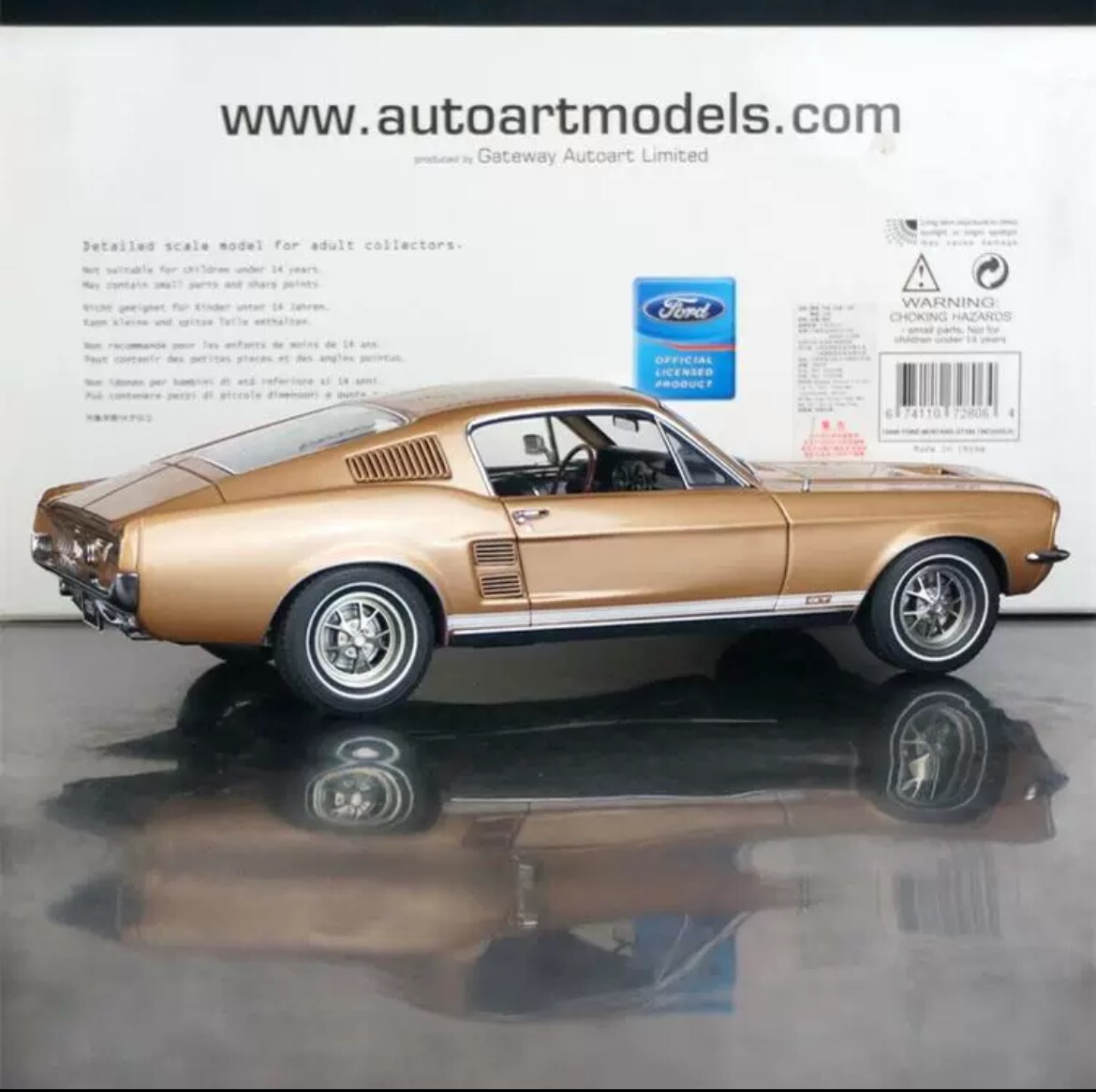 SUPER RARE* Autoart 1/18 Ford Mustang GT 390 Fastback Gold | eBay