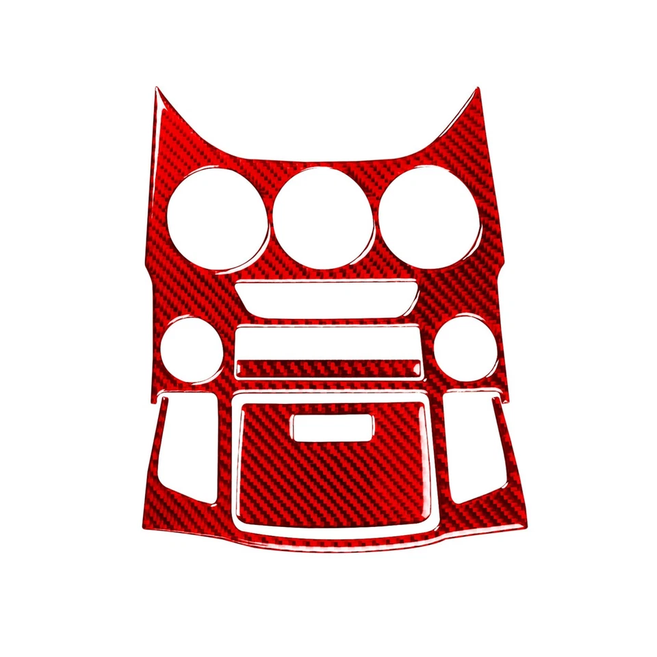 Juego de control central interior de fibra de carbono rojo para Hyundai Genesis Coupé 2013-2016 Foto 2 de 4