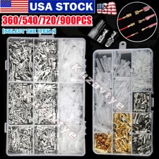 900pcs Automotive Spade Electrical Wire Connectors Kit Male Female Terminals Set