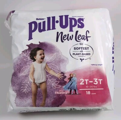 Huggies Pull Ups New Leaf Frozen II Training Underwear Girls 2T-3T 16-34lb 18 Ct