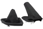 FOR BMW E81 E82 E87 GEAR SHIFT BOOT + HANDBRAKE GAITER COVER ALCANTARA s.BLACK
