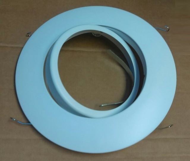 6" RECESSED CAN LIGHT ADJUSTABLE GIMBAL RING METAL TRIM PAR38 / R40