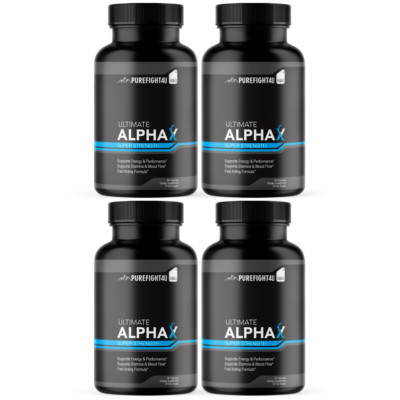 Ultimate Alpha Super Strength Male Health to Boost Stamina 90 Caps - 4 Bottles