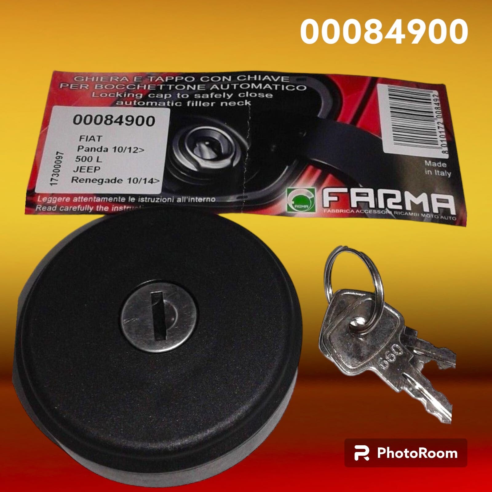 Per Jeep Renegade 10/2014-2019 Tappo Serb.Carburante Ventil.C/Ghiera Bocch.Autom