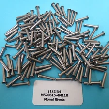 MS20615-4M11R MONEL Solid Rivet Universal Head Aircraft Aerospace Lot 1/2 Pound