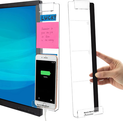Office Desk Accessories 2Pcs Computer Monitor Memo Board Multifunction 
