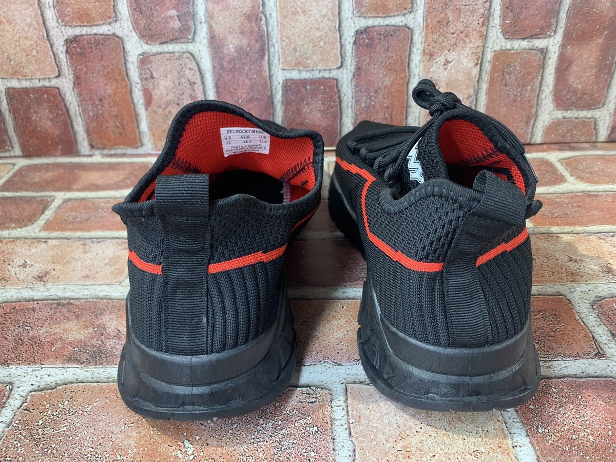 New Mens Pony PP1 Rocky sz 12 Black Red No insole PONY PP1 ROCKY KNIT LACE-UP LOW TRAINERS SPORTS MEN SHOES  main image 4