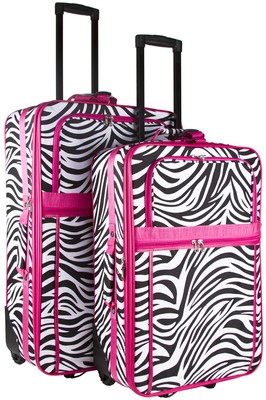 pink zebra luggage