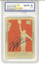 1996-97 Fleer 23K Gold rookie Signature Series Michael Jordan WCG 10