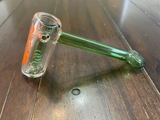 5” Grav Mini Glass Water Pipe Hammer Green Logo Colors Vary