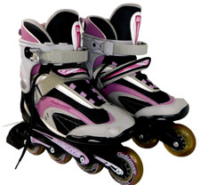 Bladerunner Performa ABEC5 Roller Blades Size 8 Inline Skates 76mm Purple Gray