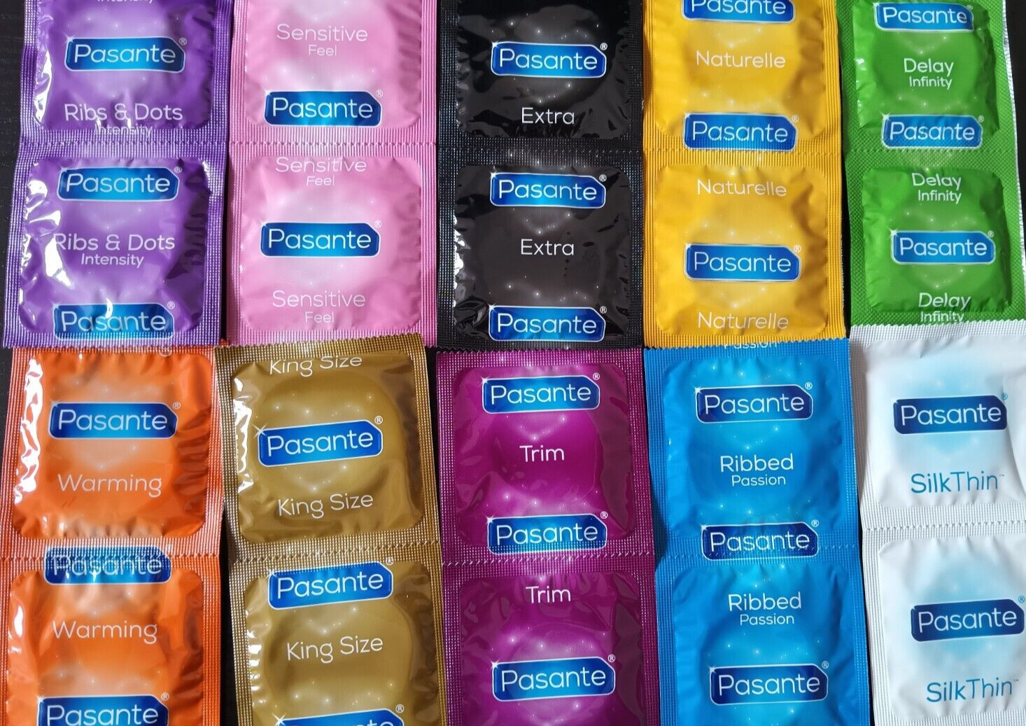 40 x Pasante Kondome ( 10 x 4 ) siehe Bilder – abwechslungsreiche Mischung