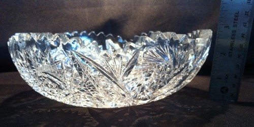 ABCG Cut Glass Bowl 7 3/4" - Picture 3 of 7