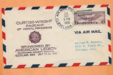 C12 FIRST FLIGHT CURTISS WRIGHT PAGEANT JUL 20,1930 CLEVELAND OH