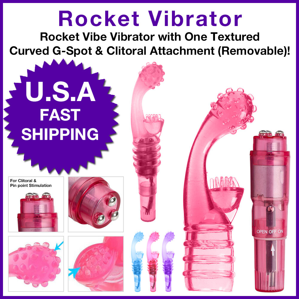 Rocket Vibrator for Female G-Spot Clit Clitoral w/ Curved Attachment for  Orgasm | eBay