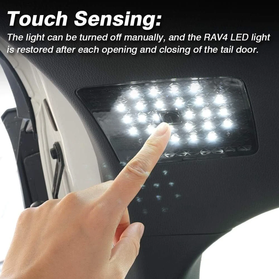 Kit de 2 luces de techo LED blancas interiores para maletero carga para Toyota RAV4 2019-2021 Foto 4 de 4