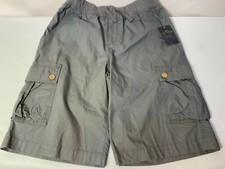 Lucky Brand Boys Drawstring Waist gray Cargo Pocket Shorts Size L