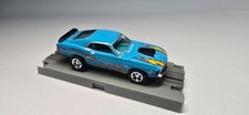 Auto World '70 Blue Flames Ford Mustang Boss 429 Slot Car on Dash Chassis