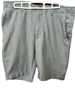 PEBBLE BEACH Men's Dry-Luxe Performance Golf Shorts light grey Stretch Sz34 soft