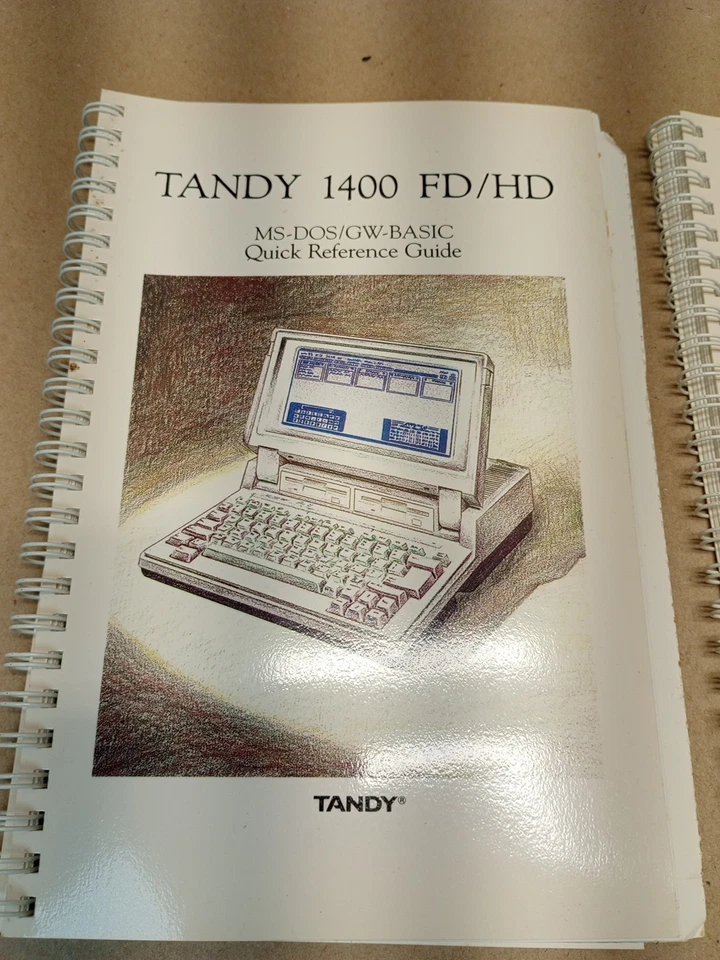 Tandy 1400 FD/HD Practical & Quick Reference Guide MS-DOS/GW-BASIC Books - Image 2 of 4