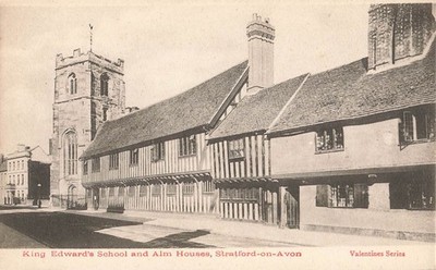 Vintage King Edward's School Stratford-on-Avon Postcard Valentines Series
