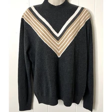 Spiritual Gangster Sweater Varsity V Mockneck Sweater Size Small Preppy