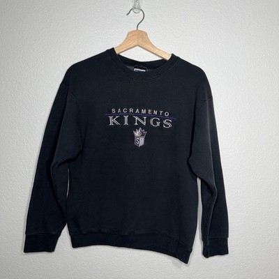 Vintage 90s Sacramento Kings Crewneck Sweatshirt Pro Player BLK NBA Mens Size M