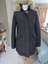 Woolrich Parka Artico Nero Taglia Media, indossato con cura, buone condizioni