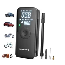 Tire Inflator Portable Air Compressor - Faster Inflation 150PSI Cordless Black