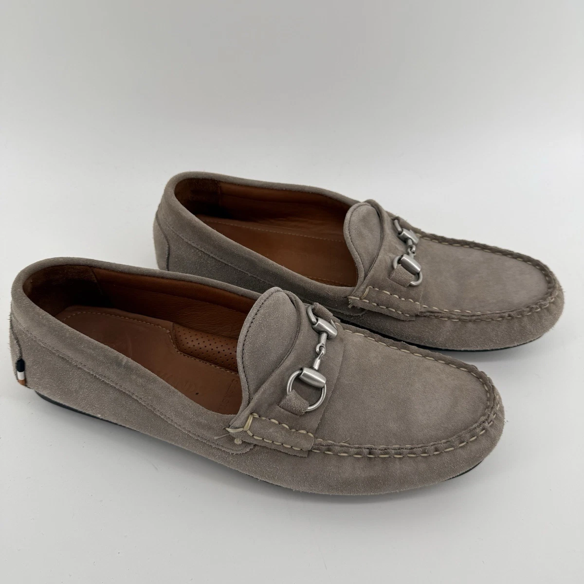 Allen Edmonds Interstate Men\'s size 9D Grey Leather Loafer Shoes Allen Edmonds Interstate 90 Brown Leather Loafer Slip On  main image 2