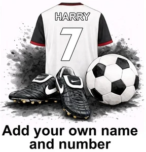 Fulham Personalised Football Shirt Boots Self Adhesive Vinyl Sticker