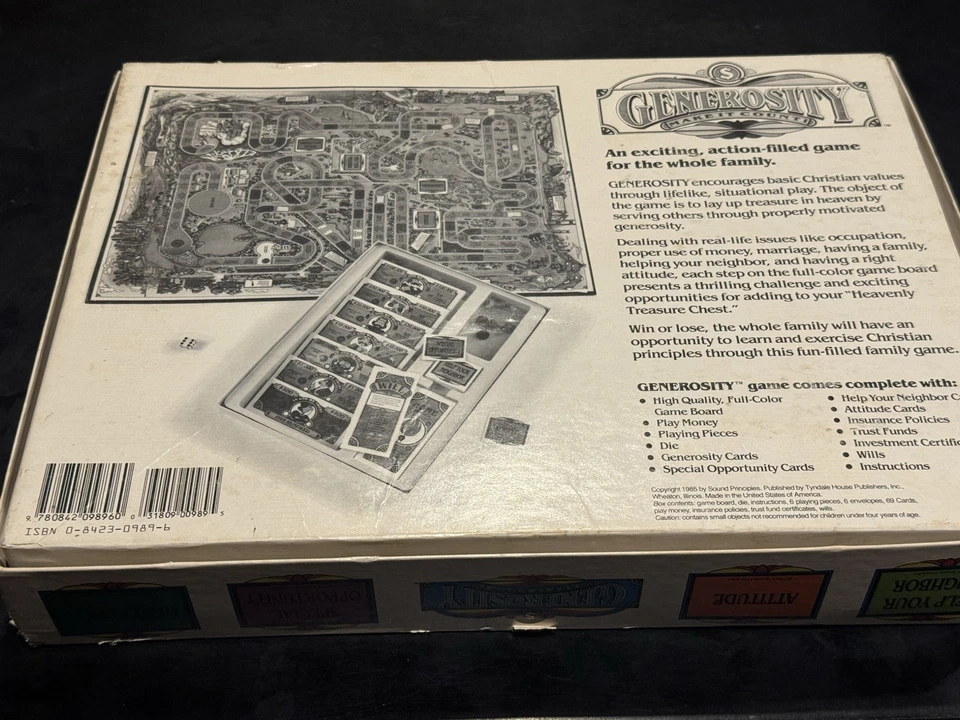 1985 Vintage "Generosity Make It Count!" Christian Values Board Game Complete - Image 2 of 4