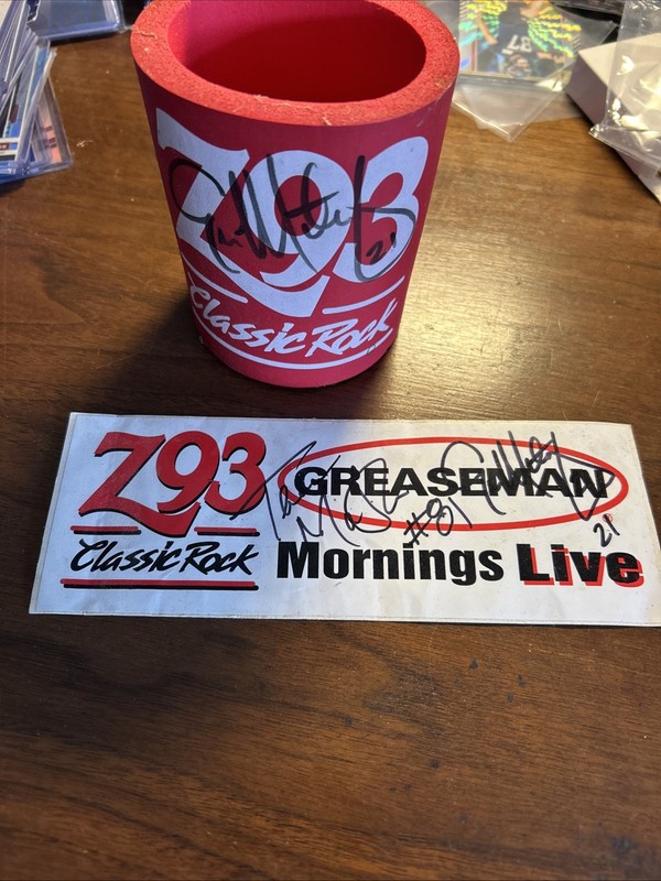 1996-1997 Z93 Classic rock Mornings Live (grease man)bumper Sticker Signedkoosy