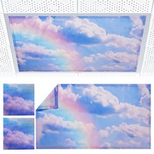 Torixqi 2pcs Fluorescent Light Covers - 24 x 48 inches, rainbow
