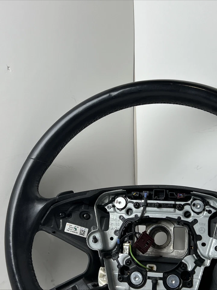 2012 MERCEDES-BENZ E350 STEERING WHEEL W/ PADDLE SHIFTERS BLACK OEM - Image 2 of 4