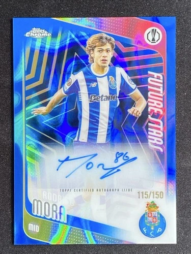 Rodrigo Mora 2025-26 Topps Chrome UCC Future Stars Blue Lava Auto /150 #FSA-RM