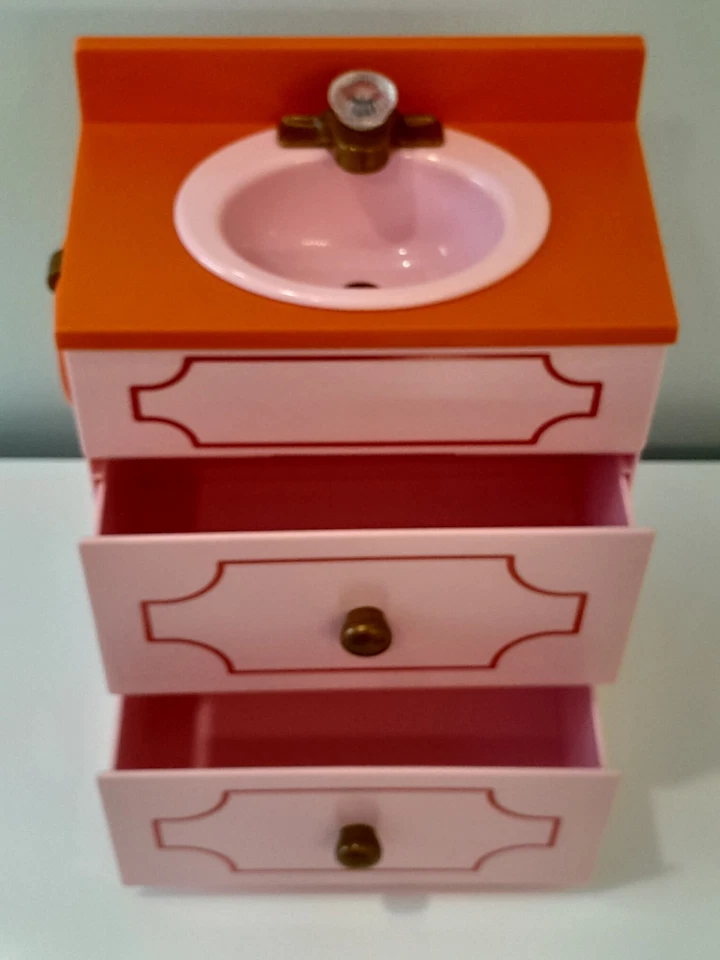 Fregadero de baño y toalla American Girl Julie's + cepillo de dientes para muñecas de 18" AG Foto 4 de 4