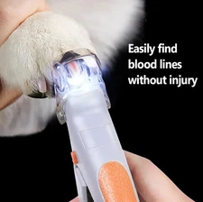 1pc LED Pet Nail Clipper for Cats & Dogs – Safe, Precision Trimming Tool - NEW