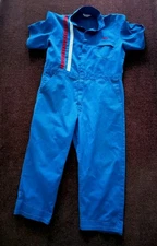 Vtg Blue Racing Stripe Wear Guard Mechanics Coveralls 