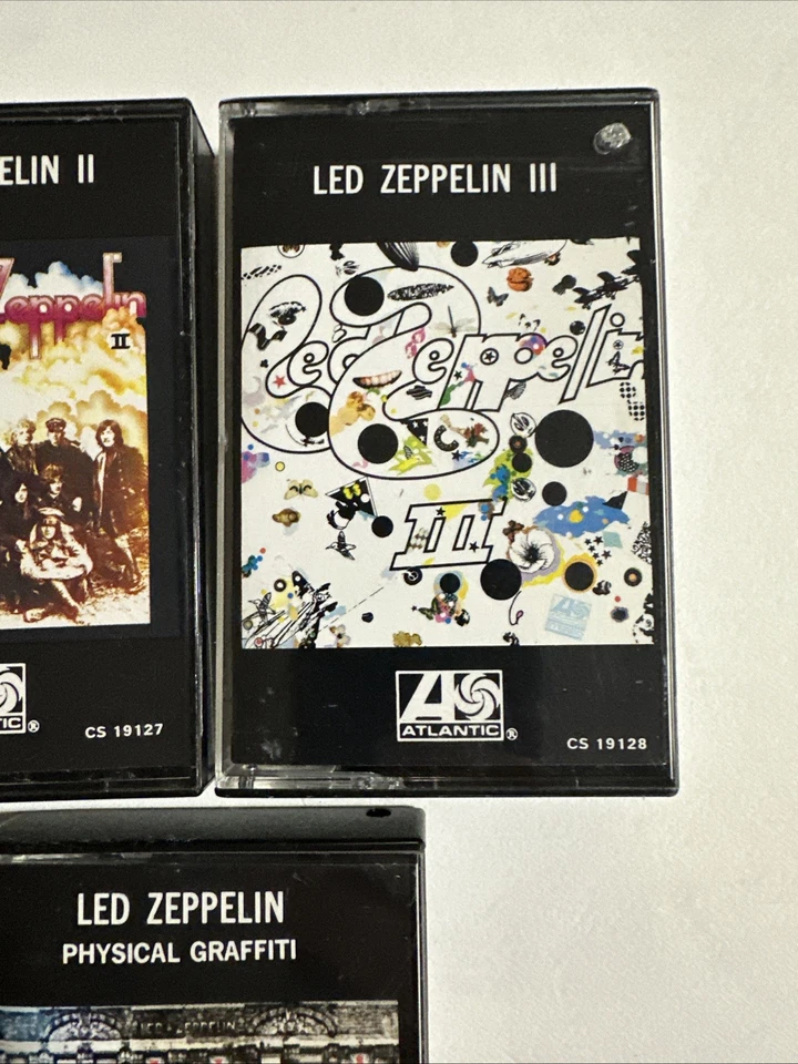 Led Zeppelin I,II,III, IV, Physical Graffiti 1975 Cassette Tape Lot Tested - Image 4 of 4