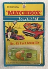 Lesney Matchbox Superfast #45 Ford Group Six 1971 1969 Vintage MOC Free Shipping