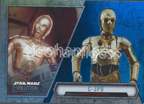 2016 Topps Star Wars Evolution Blue Lightsaber Card You Pick Finish Your Set - Picture 34 of 47