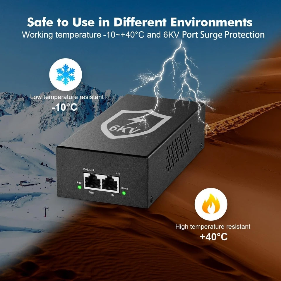 Gigabit PoE Injector 90W - Image 3 of 4