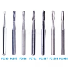 Dental Tungsten Carbide Burs FG330/557/558/701/1557/58 For High Speed Handpiece