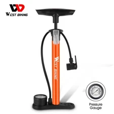Bicycle Floor Pump Presta and Schrader Bike Inflator Ball Pump with Gauge 160PSI