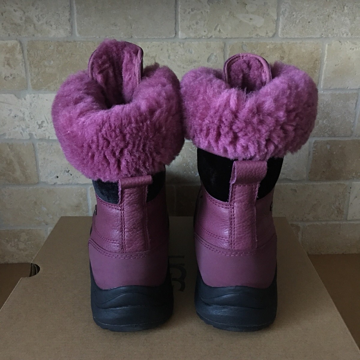 UGG Adirondack III Velvet Bougainville Waterproof Leather Snow