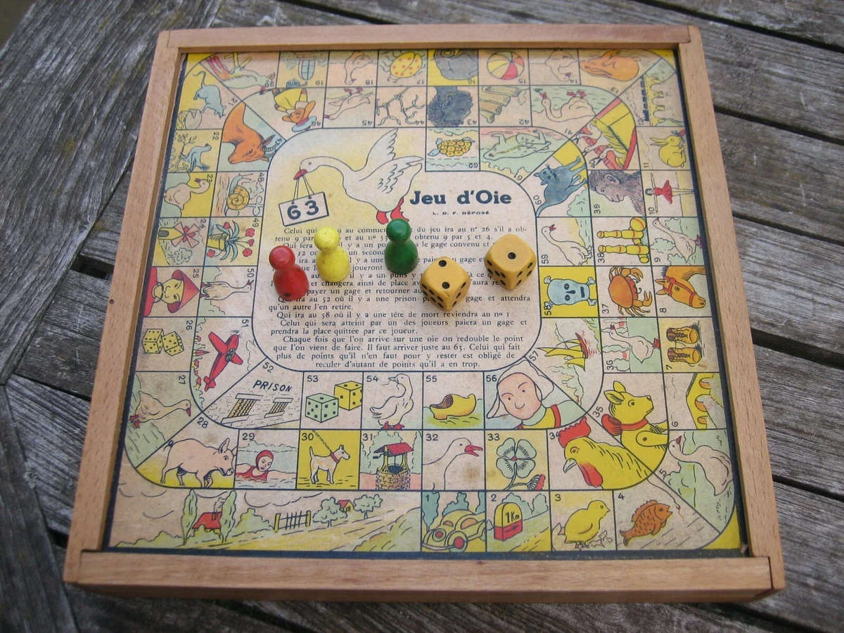 Plateau De Jeu De L'oie Vintage - Début XXème Siècle - Etat D'usage