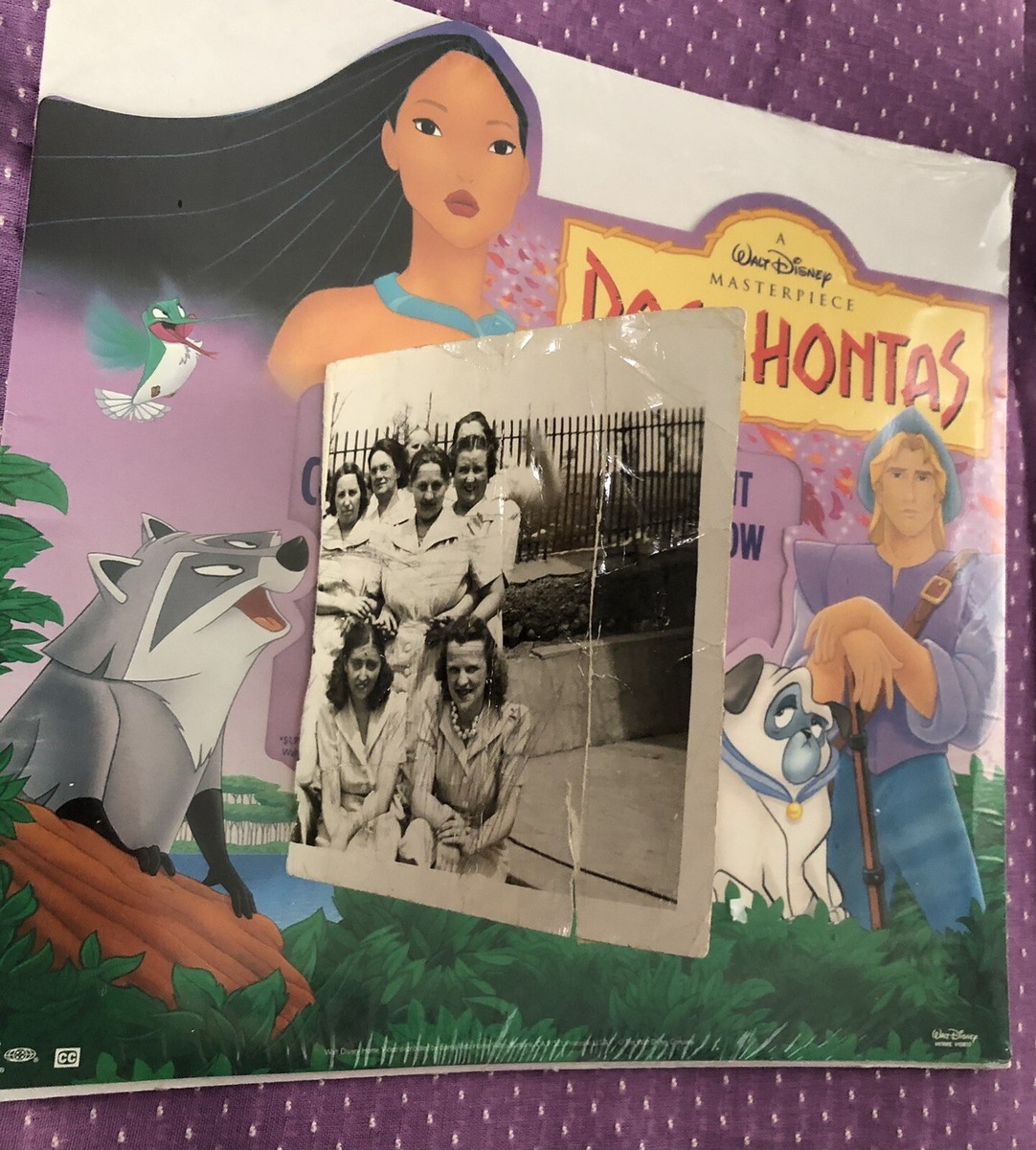 Pocahontas Picture Frame Cardboard Vintage 1990s promo vhs