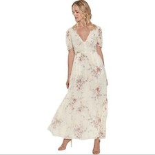LoveShackFancy Ariel Floral Silk Maxi Dress In Monticello Size Extra Small NWT
